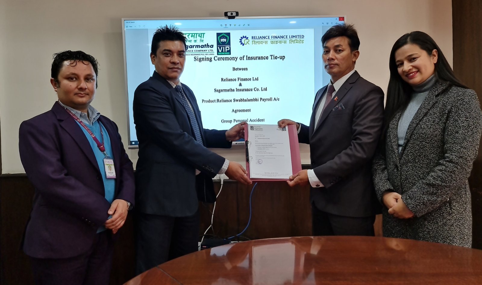 Reliance Finance Ltd. Tie Up With Sagarmatha Insurance Co. Ltd